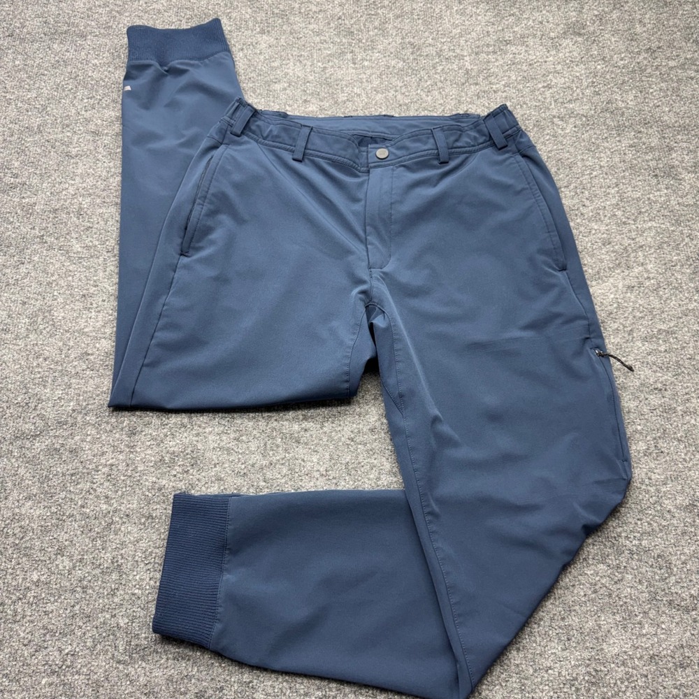 Mack Weldon Radius Jogger Mens Medium Navy Blue Performance Tech Pants Stretch